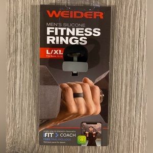 New Weider Men’s Silicone Fitness Rings L/XL (Ring Size 10-12)